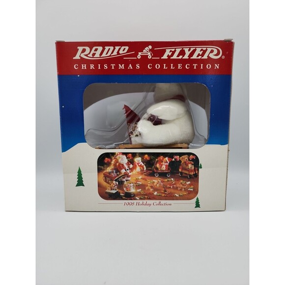 Christmas Radio Flyer Classic ORNAMENT Teddy Bear & Sleigh Holiday Model 113 NIB - Picture 4 of 12